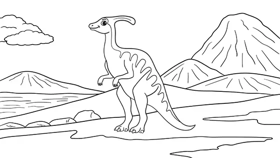 Top Parasaurolophus Coloring Sheets Free PDF Download