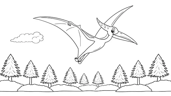 Top Pterodactyl Coloring Sheets Free PDF Download Black & White