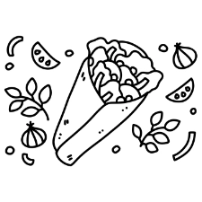 Tortilla Wrap Coloring Page