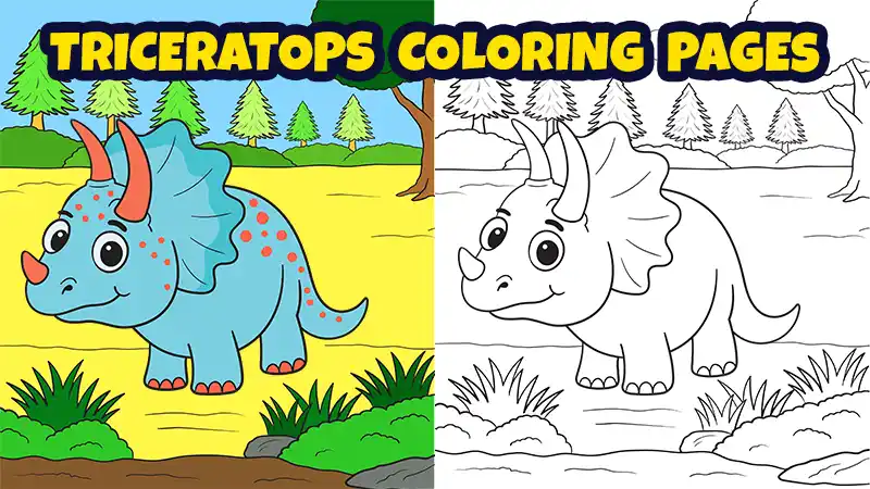 triceratops coloring sheets