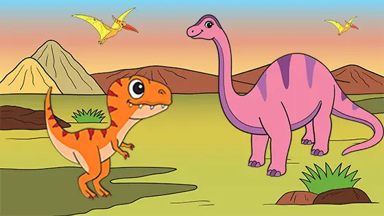 Diplodocus vs T-Rex Coloring Page Color