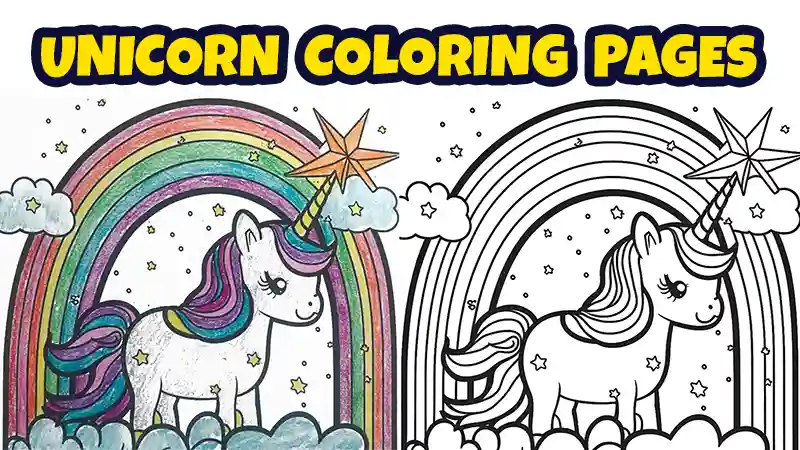 unicorn coloring sheets