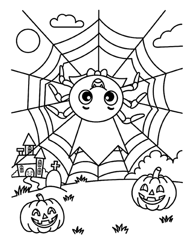 Vampire Spider Coloring Page