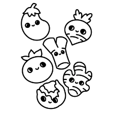 Veggie Friends Coloring Page