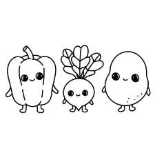 Veggie Hangout Coloring Page