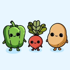 Veggie Hangout Coloring Page