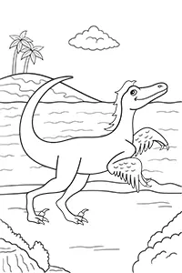 Velociraptor Coloring Page Black & White