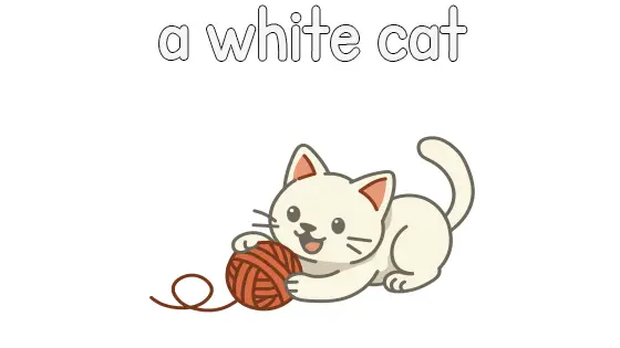 A White Cat Printable