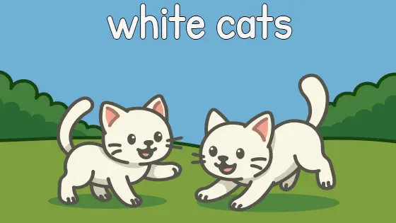White Cats Printable