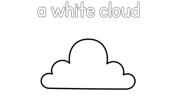 A White Cloud Coloring Page