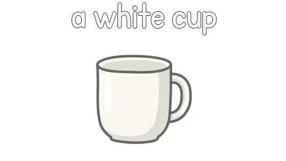 A White Cup Printable