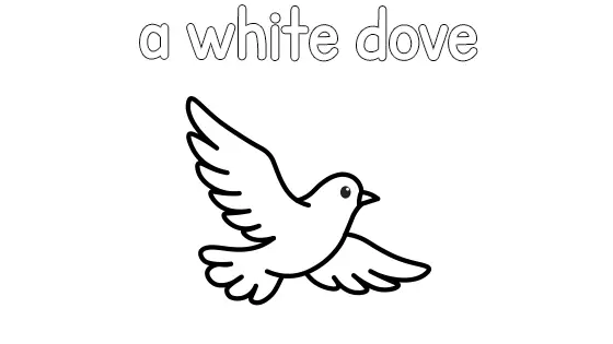 A White Dove Coloring Page
