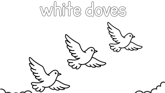 White Doves Coloring Page
