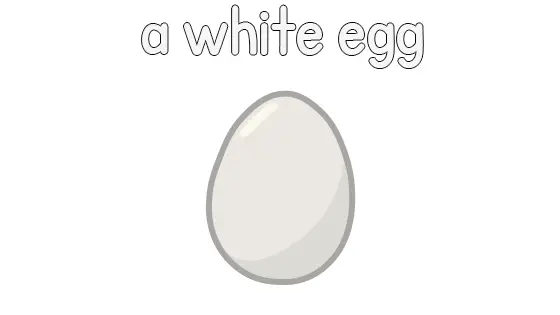 A White Egg Printable