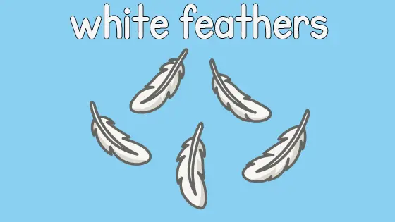 White Feathers Printable