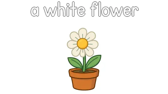 A White Flower Printable