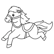 White Horse Coloring Page Black & White
