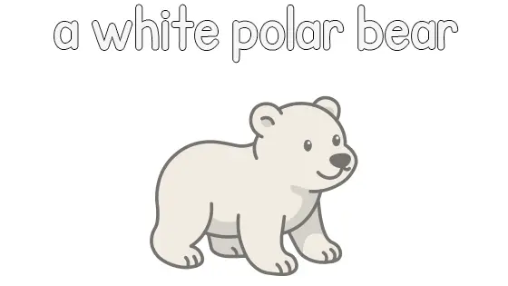 A White Polar Bear Printable