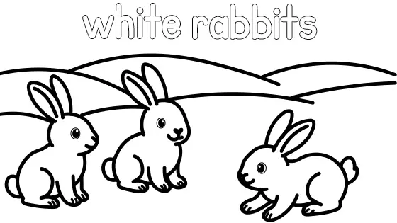 White Rabbits Coloring Page