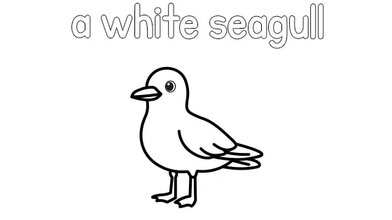 A White Seagull Coloring Page