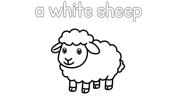 A White Sheep Coloring Page