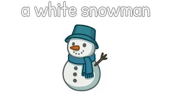 A White Snowman Printable
