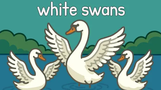 White Swans Printable