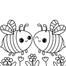 Will You Bee Mine? Coloring Page