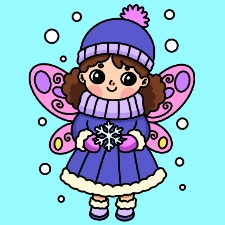 Winter Fairy Coloring Page