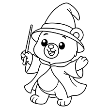 Wizard Bear Coloring Page