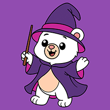 Wizard Bear Printable