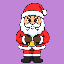 Worried Santa Printable