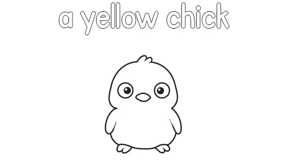 A Yellow Chick Coloring Page