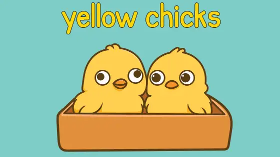 Yellow Chicks Coloring Page