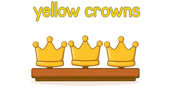 Yellow Crowns Coloring Page