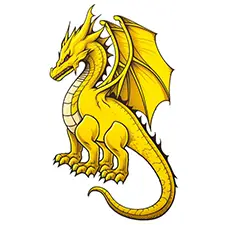 Yellow Dragon Coloring Page