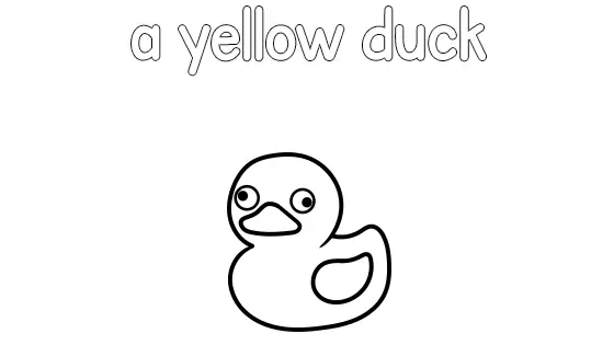 A Yellow Duck Coloring Page