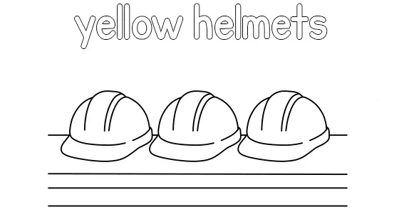 Yellow Helmets Coloring Page