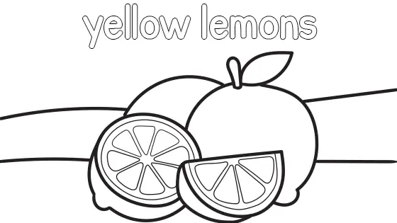 Yellow Lemons Coloring Page