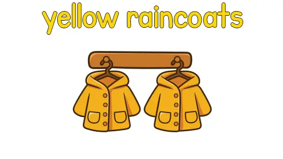 Yellow Raincoats Coloring Page