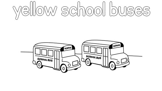 A Yellow School Buses Coloring Page