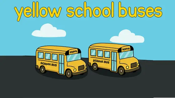 Yellow School Buses Coloring Page