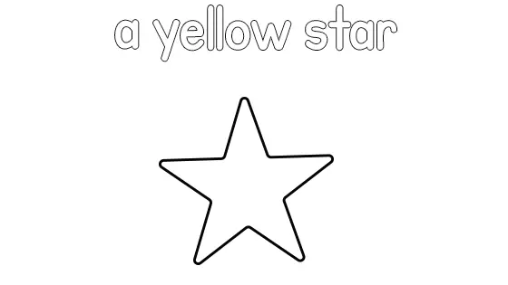 A Yellow Star Coloring Page