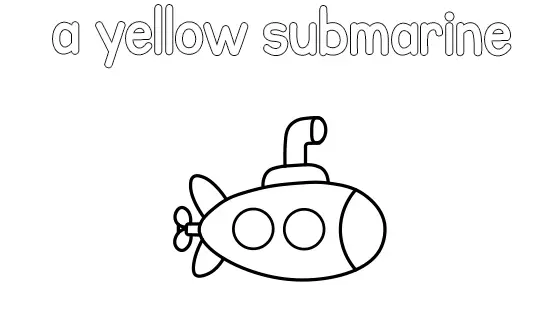 A Yellow Submarine Coloring Page