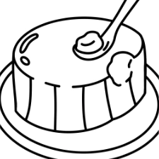Yummy Flan Coloring Page