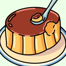 Yummy Flan Coloring Page