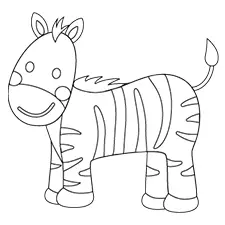 Zebra Unicorn Coloring Page Black & White